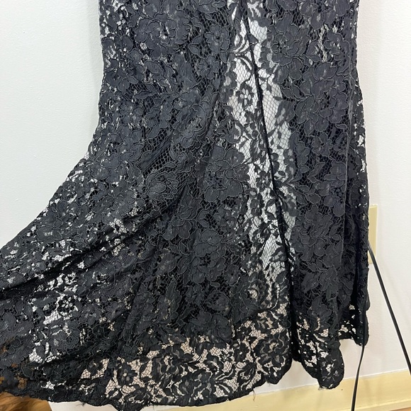 Le Chateau Black Lace Strapless Prom Dress Sz M - Picture 14 of 16